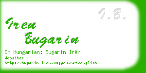 iren bugarin business card